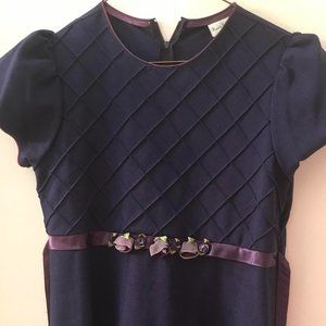 Rare Editions Deep Purple Cap Sleeve Long Dress - SZ 16 Juniors - Like New
